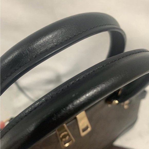 Coach Sierra Brown and Black Satchel with Signature Monogram - Picture 4 of 9